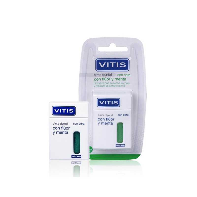 Vitis Cinta Dental con Cera, Flúor y Menta 50 m