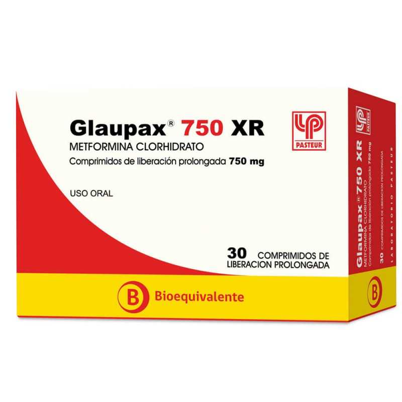 Glaupax XR 750 mg x 30 Comprimidos - Metformina