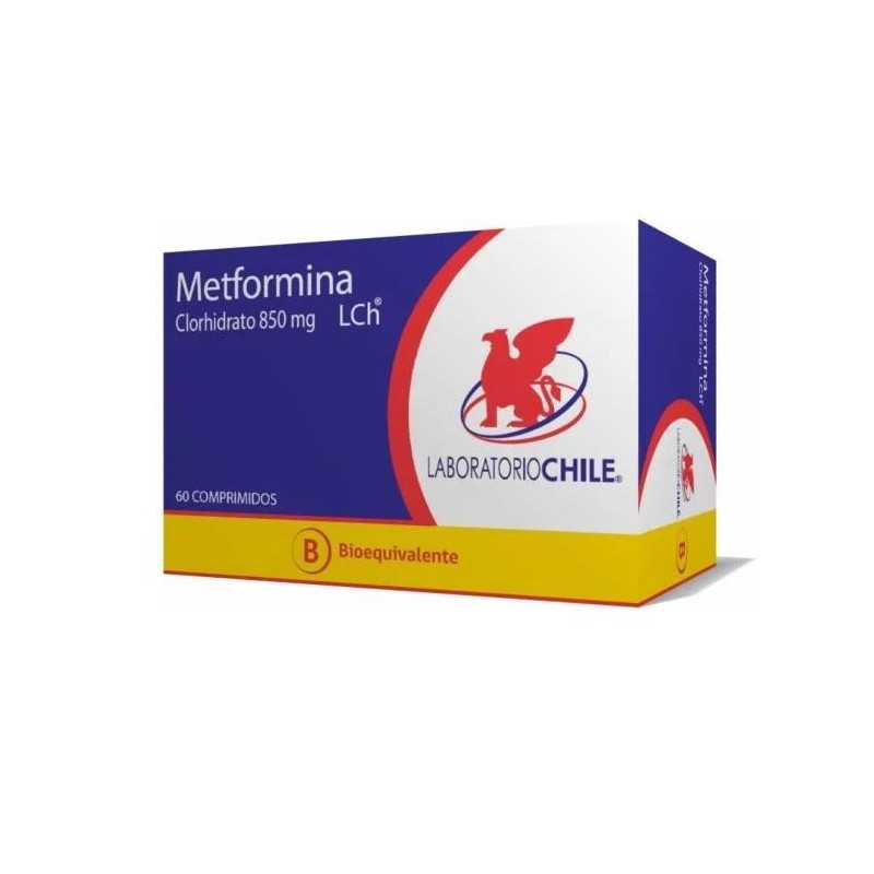 Metformina 850 mg x 60 Comprimidos - Laboratorio Chile