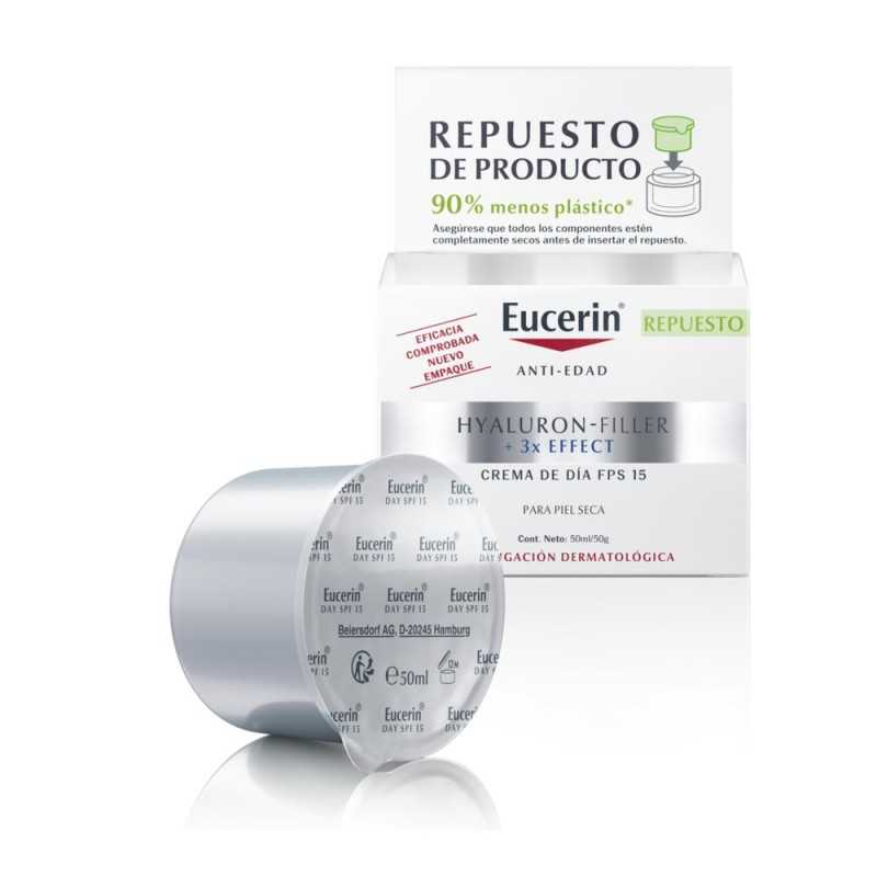 Eucerin Hyaluron-Filler + 3x Effect Crema de Día SPF 15 Repuesto 50 ml