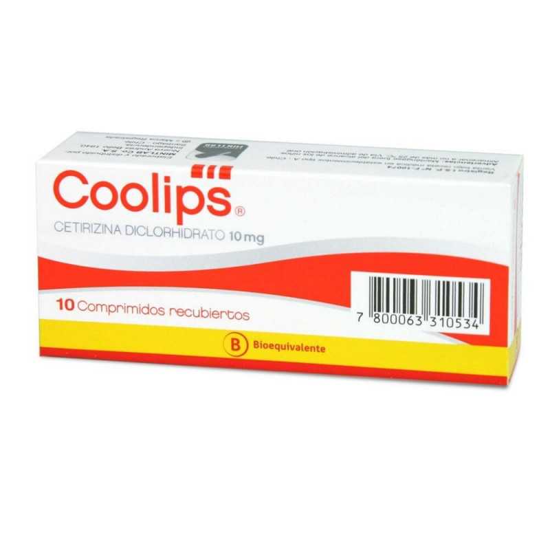Coolips Cetirizina 10 mg x 10 Comprimidos Recubiertos