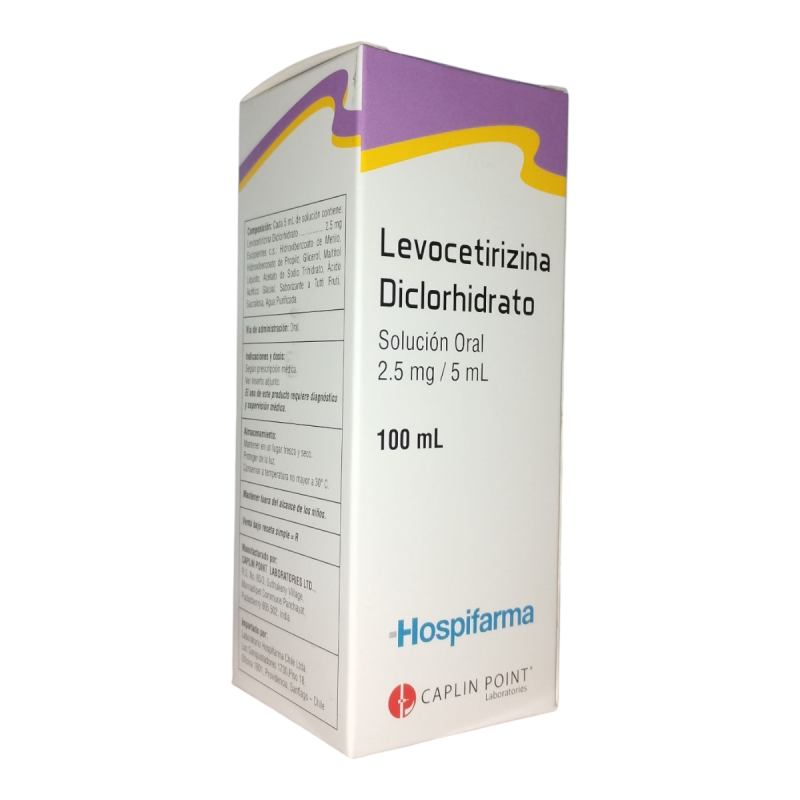 Levocetirizina 2.5 mg/5 ml Solución Oral 100 ml - Hospifarma