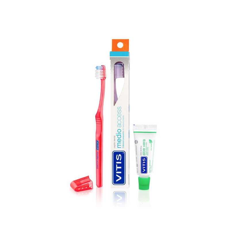 Vitis Medio Access Cepillo Dental + Pasta Aloe Vera 15 ml