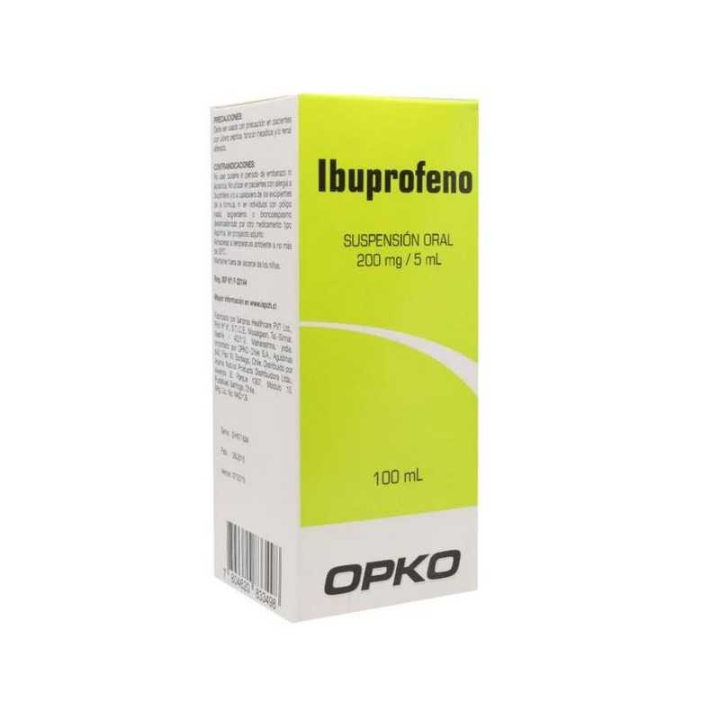 Ibuprofeno 200 mg/5 mL x 100 mL Suspensión Oral - OPKO