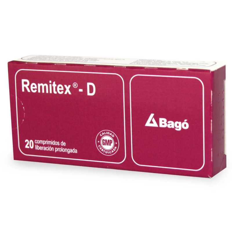 Remitex-D 5 mg + 120 mg x 20 Comprimidos - Cetirizina + Pseudoefedrina
