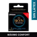 LifeStyles Skyn Extra Lubricated 3 Preservativos Sin Látex