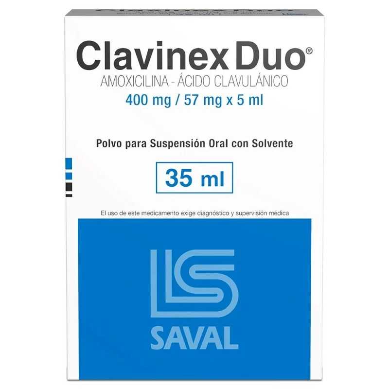 Clavinex Duo 400 mg/57 mg 35 ml - Amoxicilina y Ácido Clavulánico