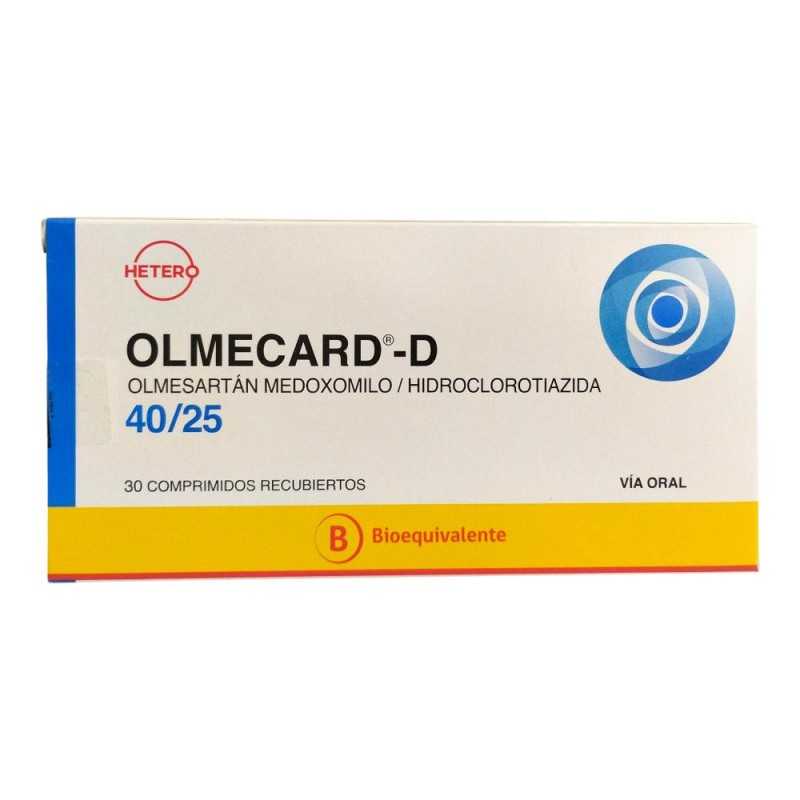 Olmecard-D 40/25 mg x 30 Comprimidos Recubiertos - Olmesartán + HCTZ