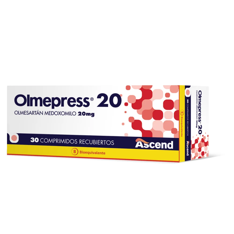 Olmepress 20 mg x 30 Comprimidos Recubiertos - Olmesartán Medoxomilo