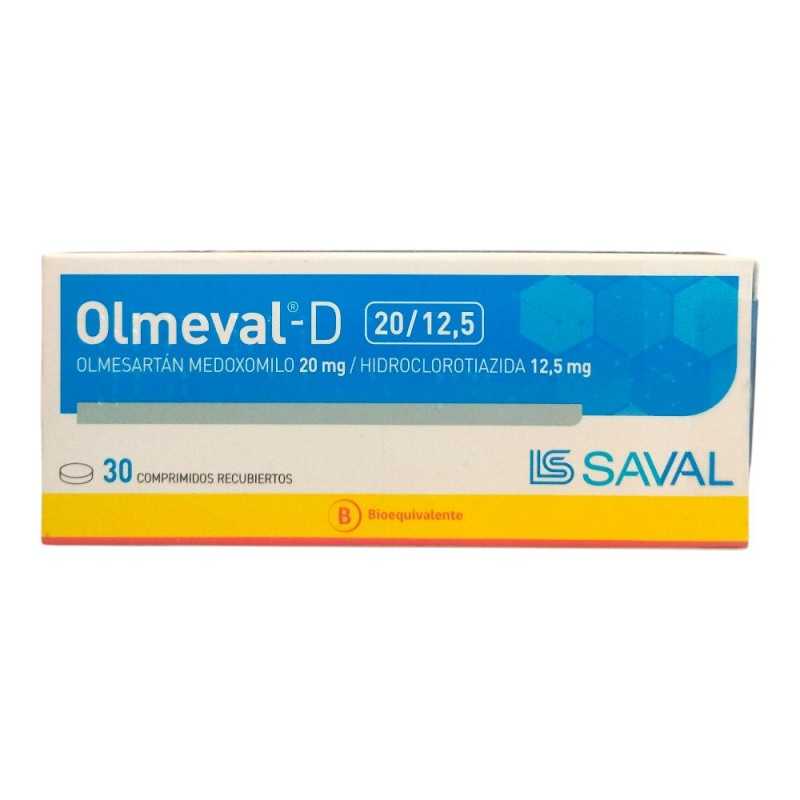 Olmeval D 20/12,5 mg x 30 Comprimidos - Olmesartán + Hidroclorotiazida