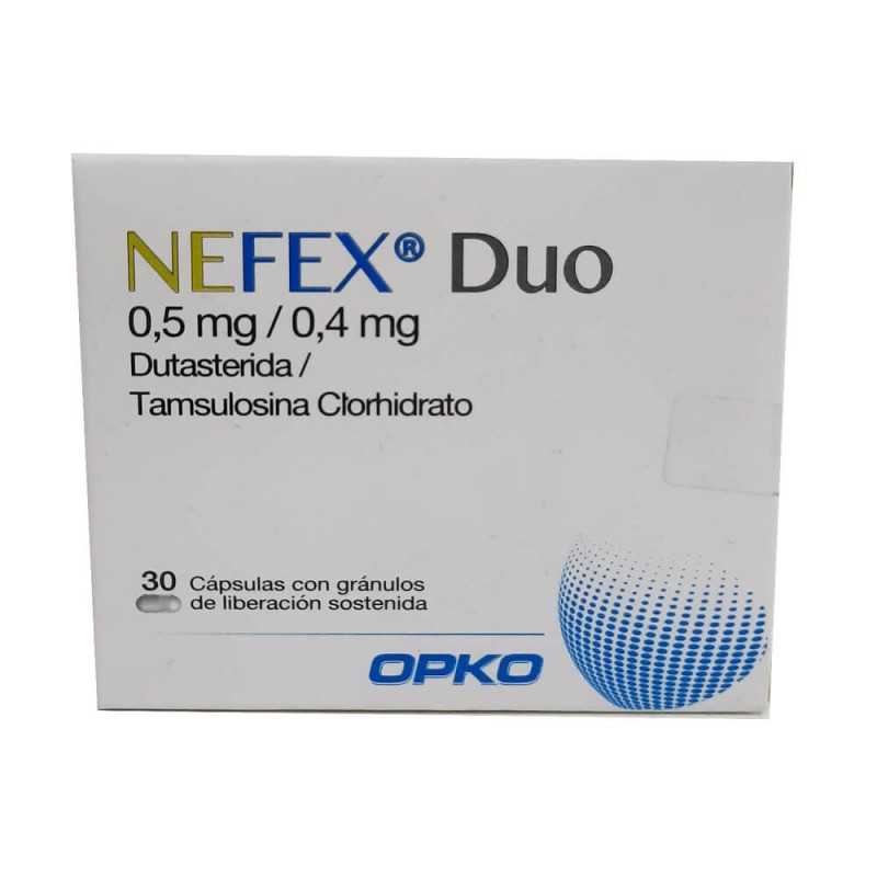 Nefex Duo 0,5 mg / 0,4 mg x 30 Cápsulas - Dutasterida + Tamsulosina