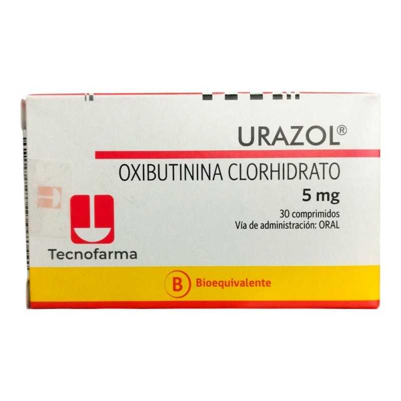 Urazol 5 mg x 30 Comprimidos - Oxibutinina Clorhidrato