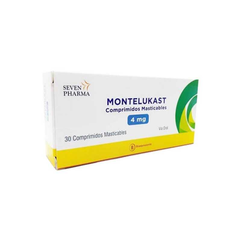 Montelukast 4 mg x 30 Comprimidos Masticables - Seven Pharma