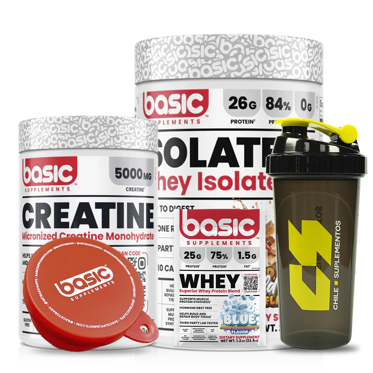 Basic Supplements Pack Premium Blue Raspberry - Creatina + Whey