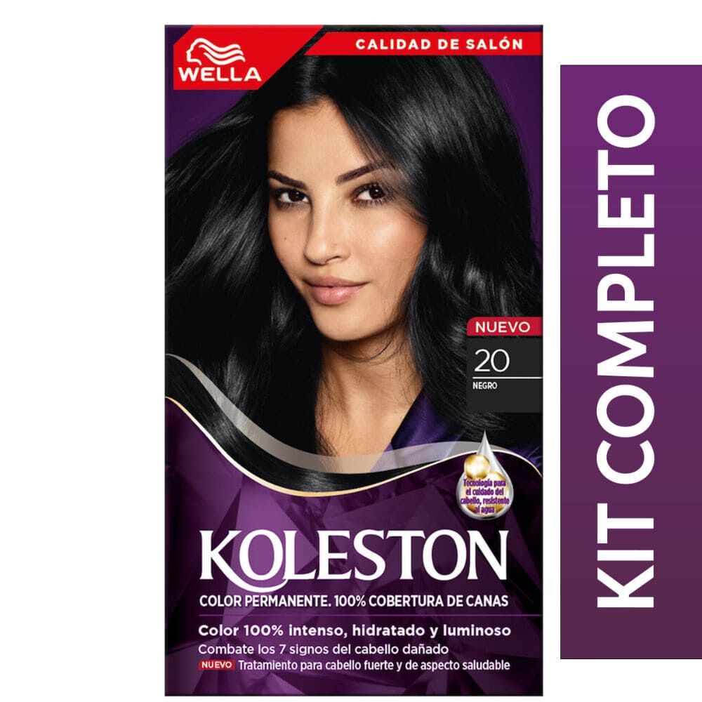 Wella Koleston 20 Negro - Tintura Permanente 1 Unidad