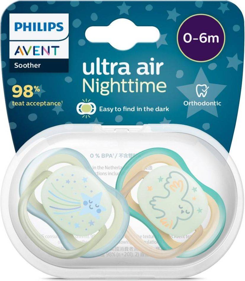 Avent Ultra Air Nocturno 0-6 meses x 2 Unidades
