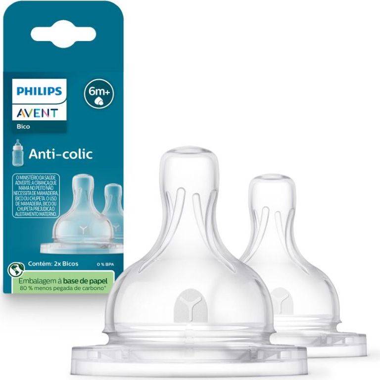 Philips Avent Bico Anti-Colic Flujo Medio 6m+ 2 Unidades