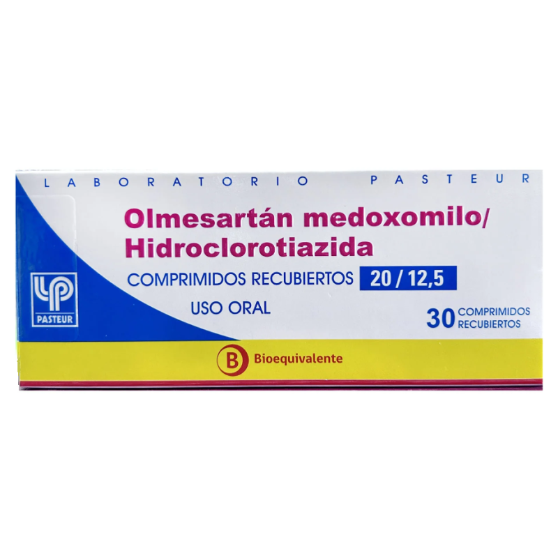 Olmesartán - Hidroclorotiazida 20/12,5 mg x 30 Comprimidos - Pasteur
