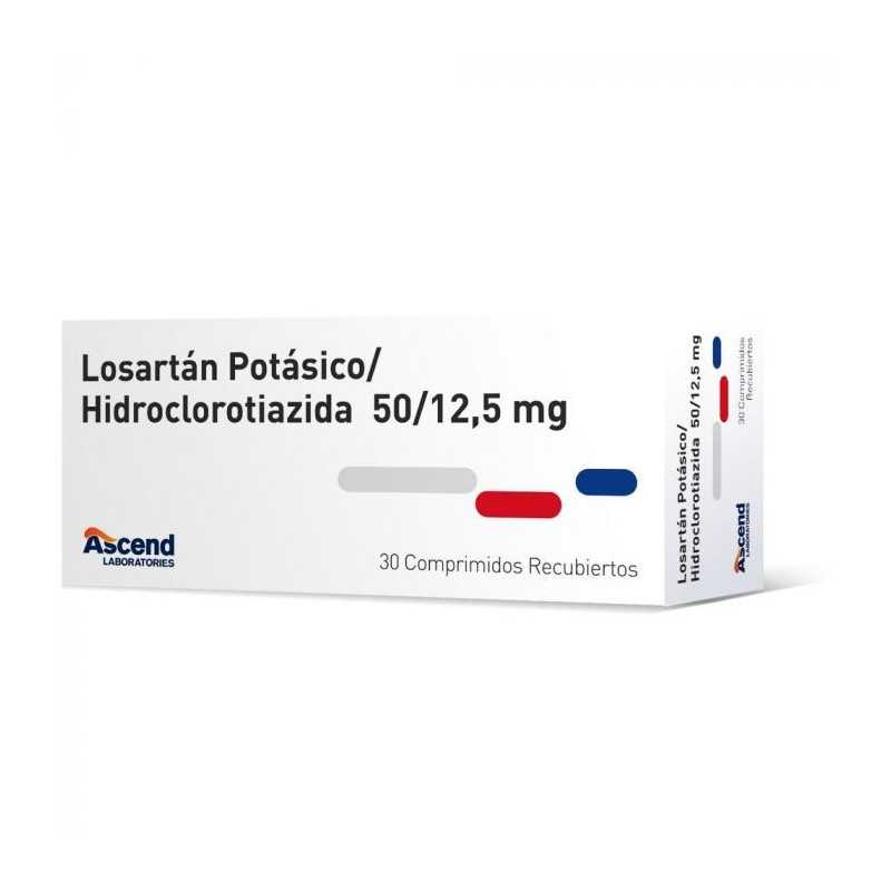 Losartán/Hidroclorotiazida 50/12.5 mg x 30 Comprimidos - Ascend