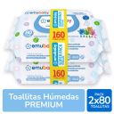Emuwipes Premium Toallitas Húmedas Pack 2x80 (160 Unidades)