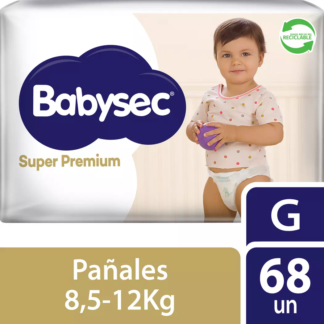Babysec Super Premium G 68 Pañales - Pañales Desechables
