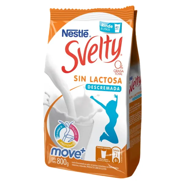 Svelty Leche en Polvo Sin Lactosa Descremada 800g