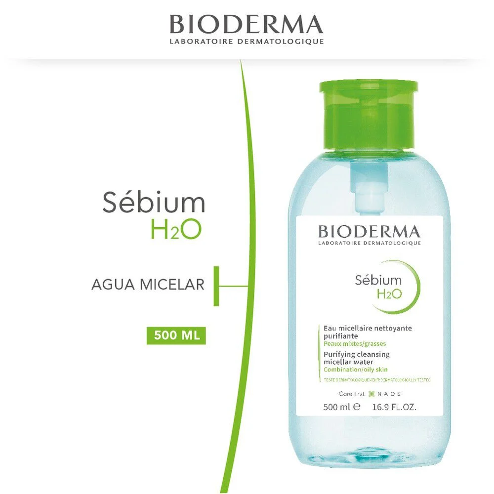 Bioderma Sébium H2O Agua Micelar 500 ml - Para Piel Grasa