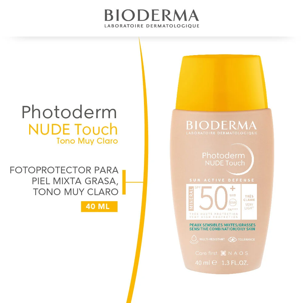 Bioderma Photoderm NUDE Touch SPF 50+ Tono Muy Claro 40 ml