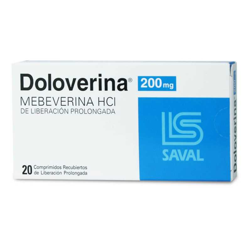 Doloverina 200 mg x 20 Comprimidos Liberación Prolongada - Mebeverina