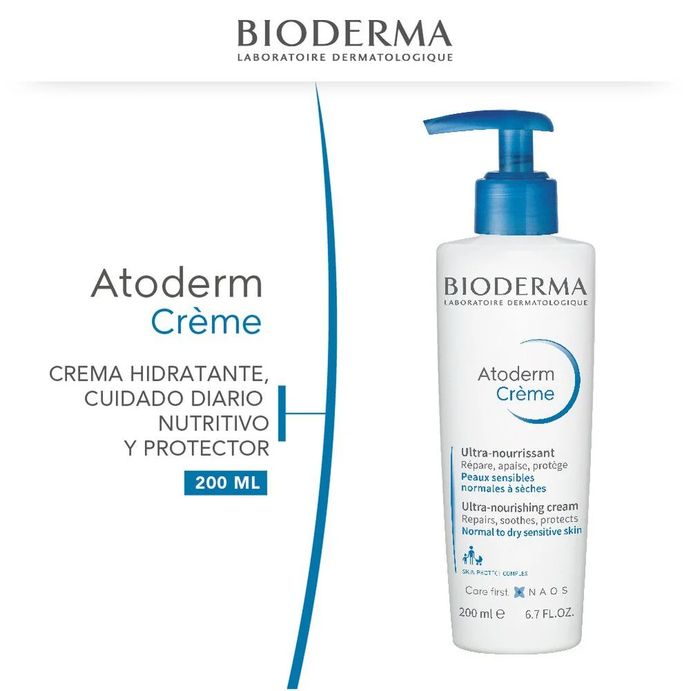 Bioderma Atoderm Crema Hidratante y Protector Diario 200 ml