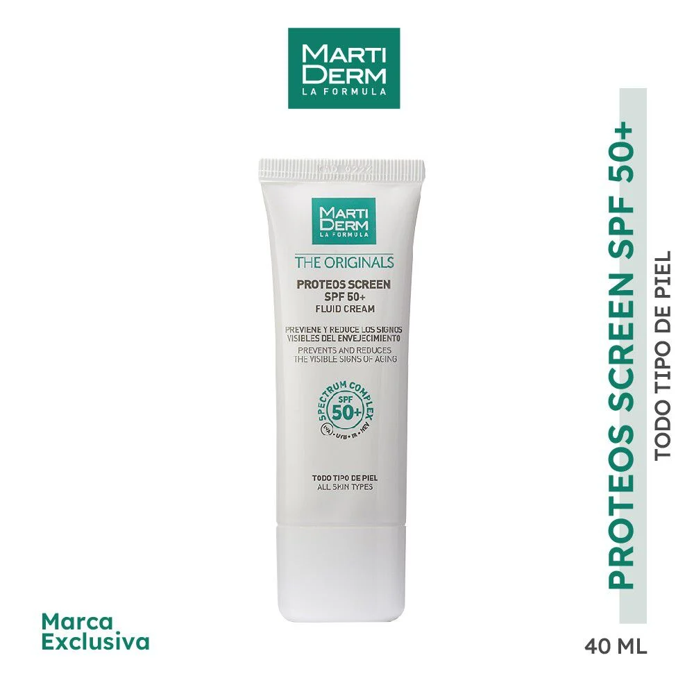 MartiDerm Proteos Screen SPF 50+ Sin Color 40 ml