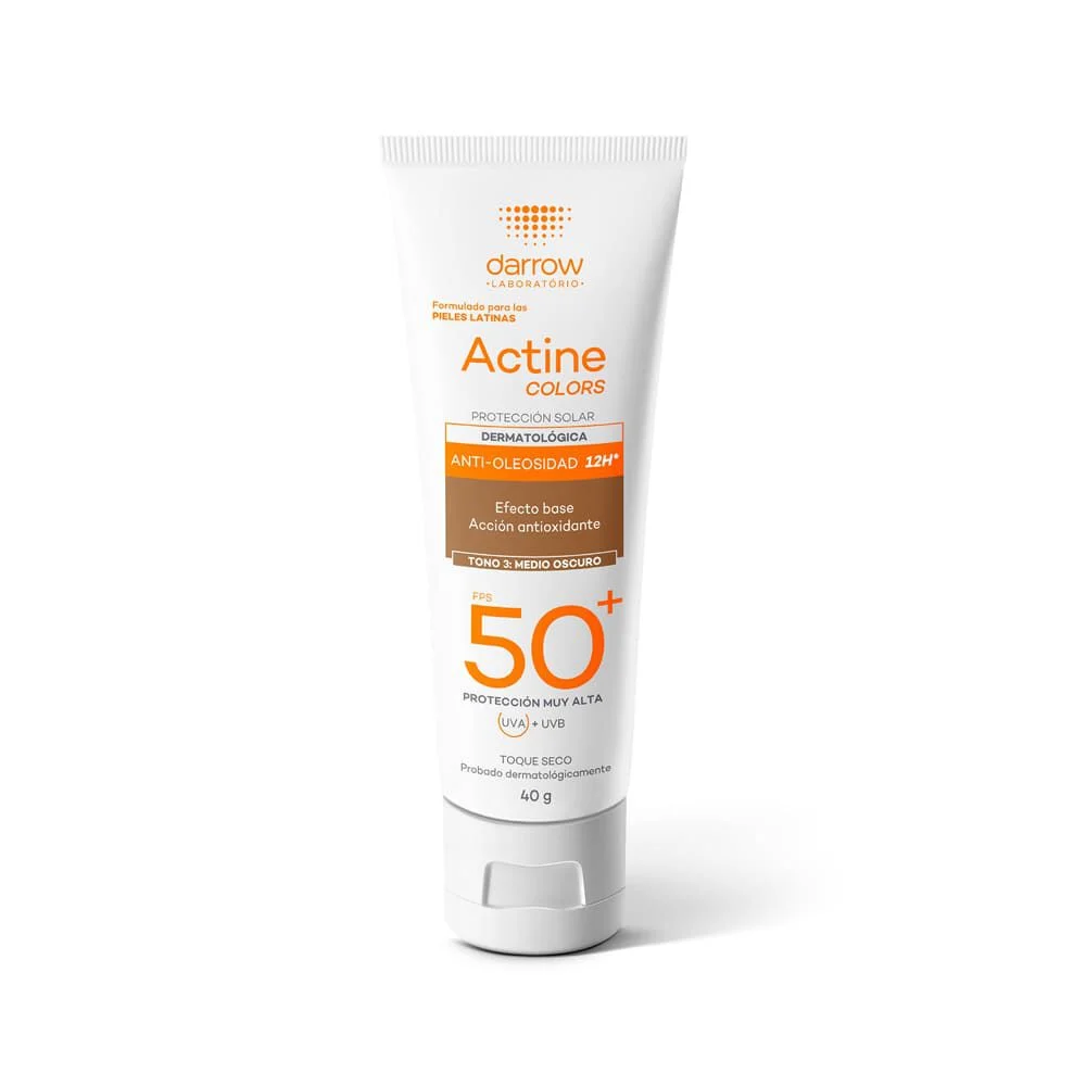 Darrow Actine Colors Medio Oscuro Toque Seco FPS 50+ 40 mL