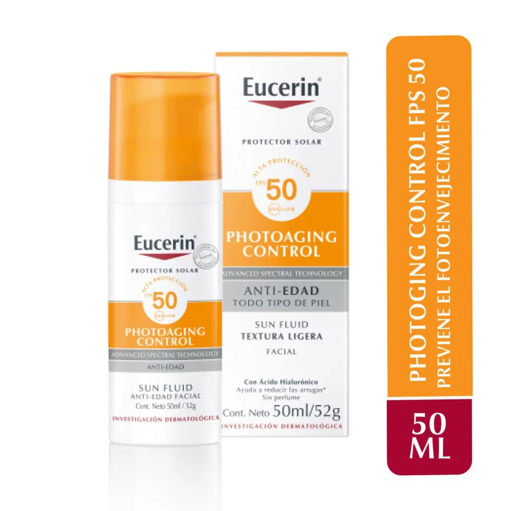 Eucerin Photoaging Control Sun Fluid FPS 50 x 50 ml - Protector Solar Anti-Edad