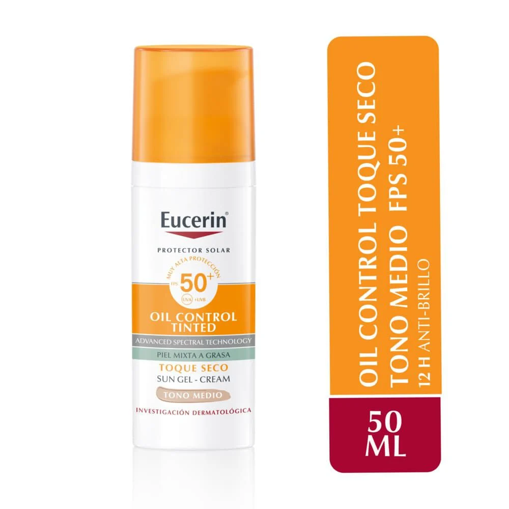 Eucerin Oil Control Tinted FPS 50+ Tono Medio 50 ml
