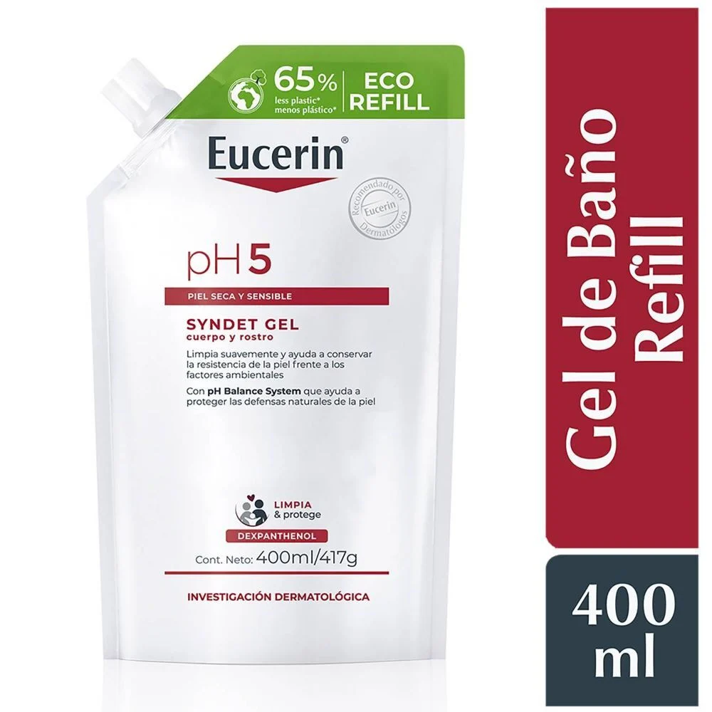 Eucerin pH5 Syndet Gel Refill 400 ml - Limpiador Piel Sensible