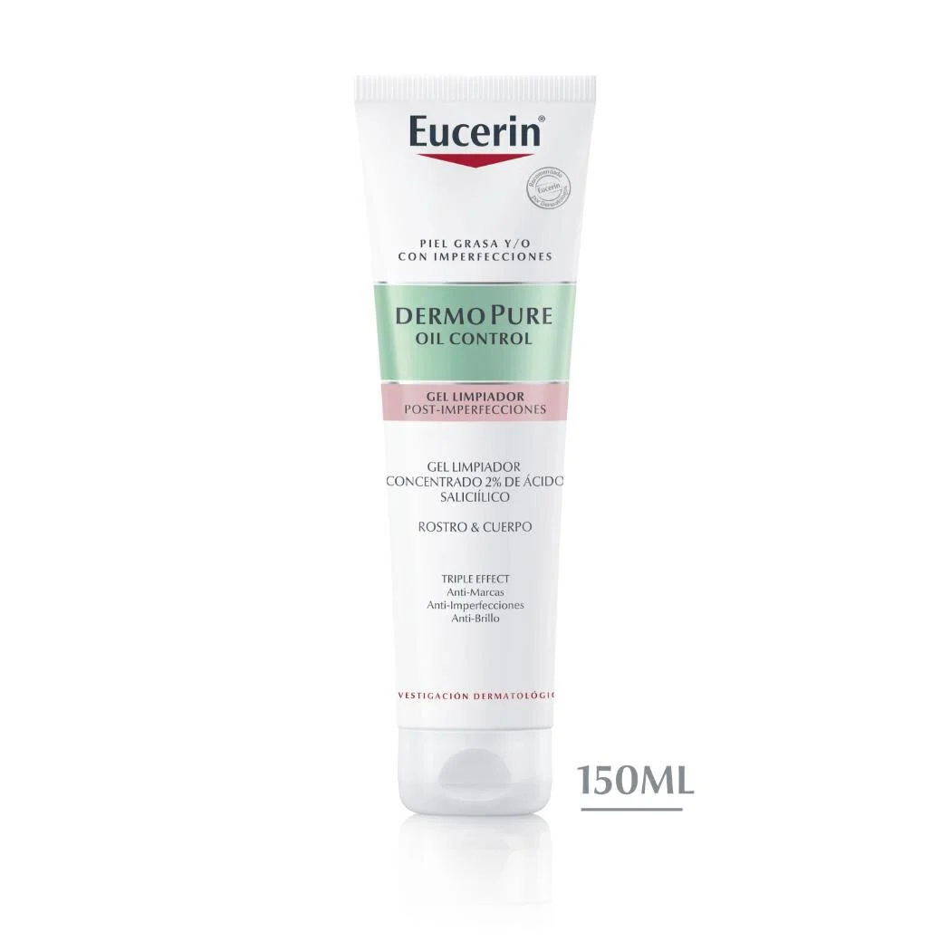 Eucerin Dermopure Oil Control Gel Limpiador Triple Efecto 150 ml