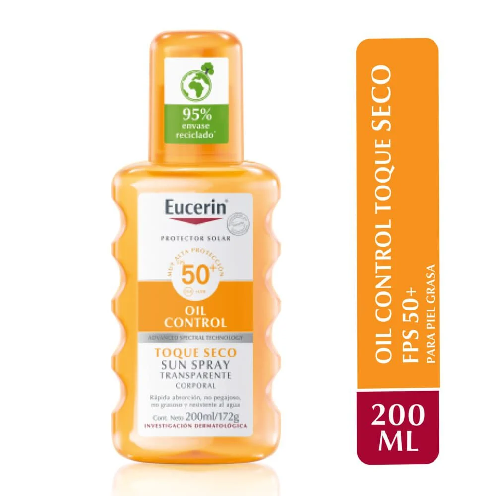 Eucerin Oil Control Toque Seco Spray FPS 50+ 200 ml