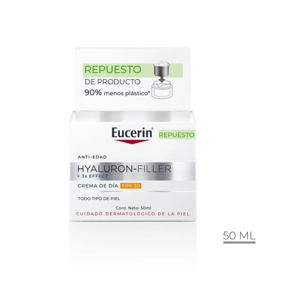 Eucerin Hyaluron-Filler +3x Effect Día FPS30 Repuesto 50 ml