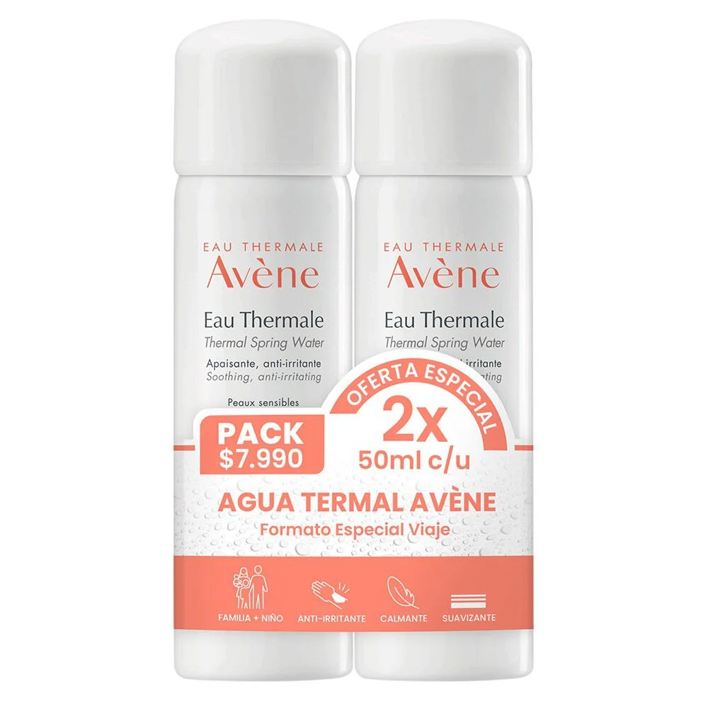 Pack Agua Termal Avène 50 ml x2 - Spray Calmante