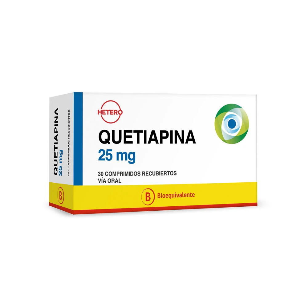Quetiapina 25 mg x 30 Comprimidos - Hetero