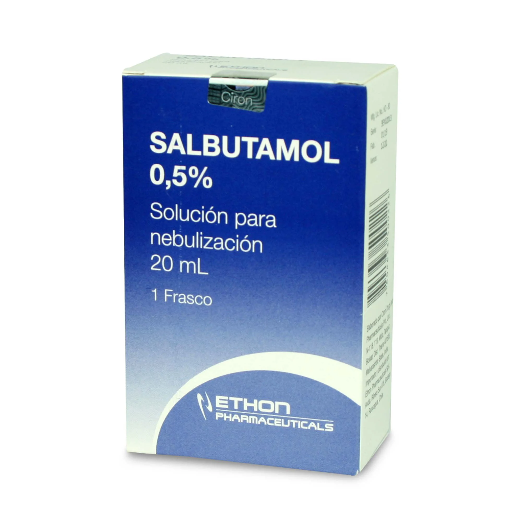 Ciron Salbutamol 0,5% Solución para Nebulización 20 mL - Salbutamol