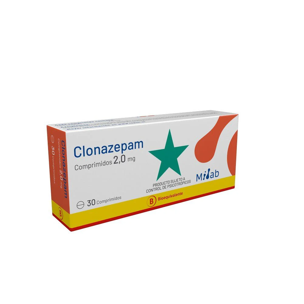 Midab 2 mg x 30 Comprimidos - Clonazepam