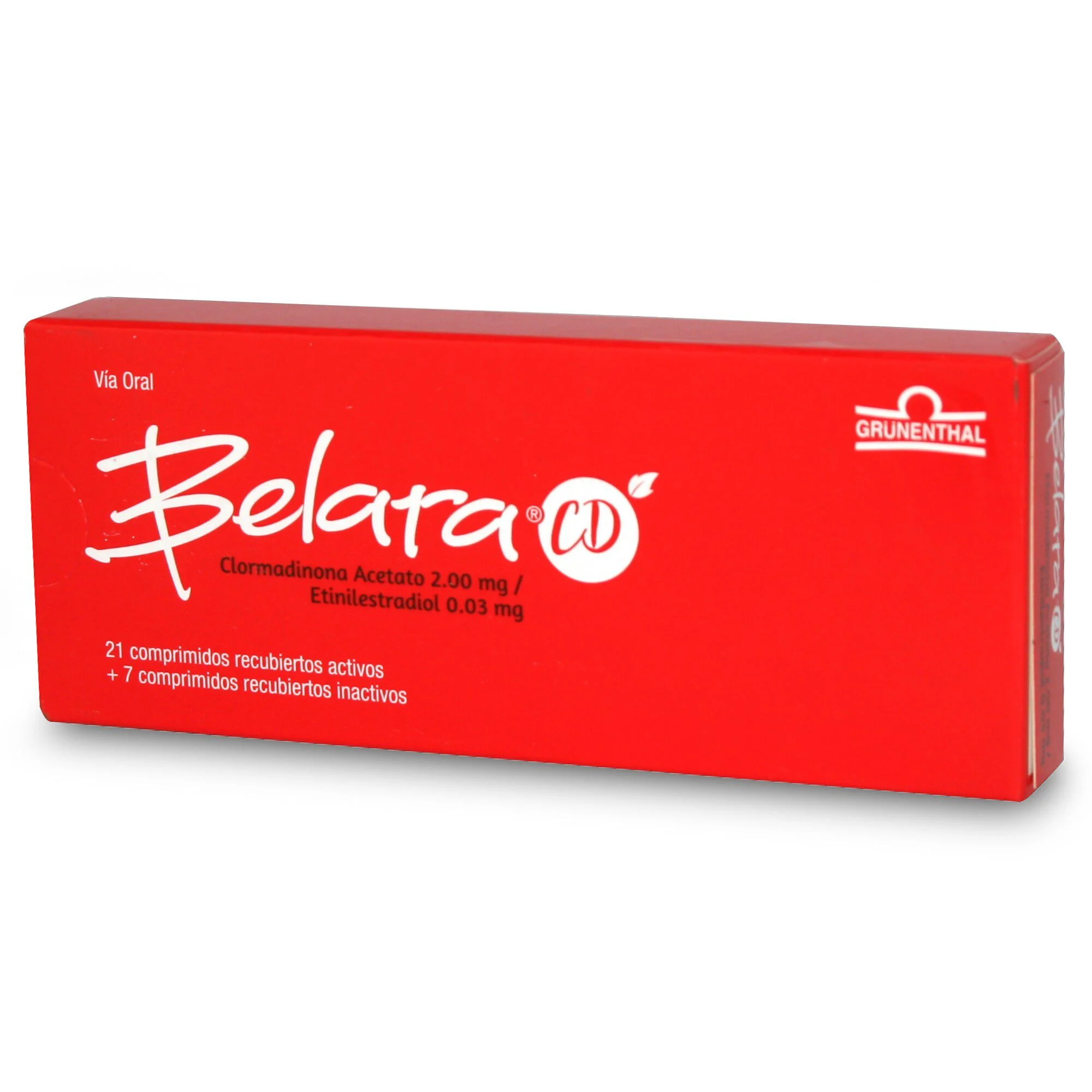 Belara CD 2 mg/0.03 mg 28 Comprimidos - Clormadinona + Etinilestradiol