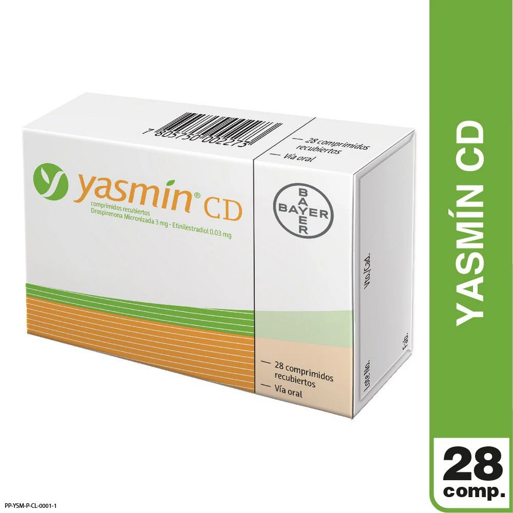 Yasmin CD 3 mg + 0.03 mg x 28 Comprimidos - Drospirenona + Etinilestradiol