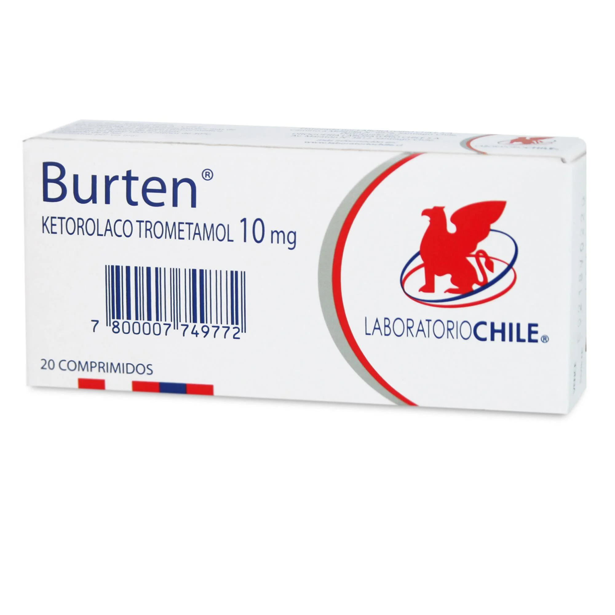 Burten 10 mg x 20 Comprimidos - Ketorolaco Trometamol