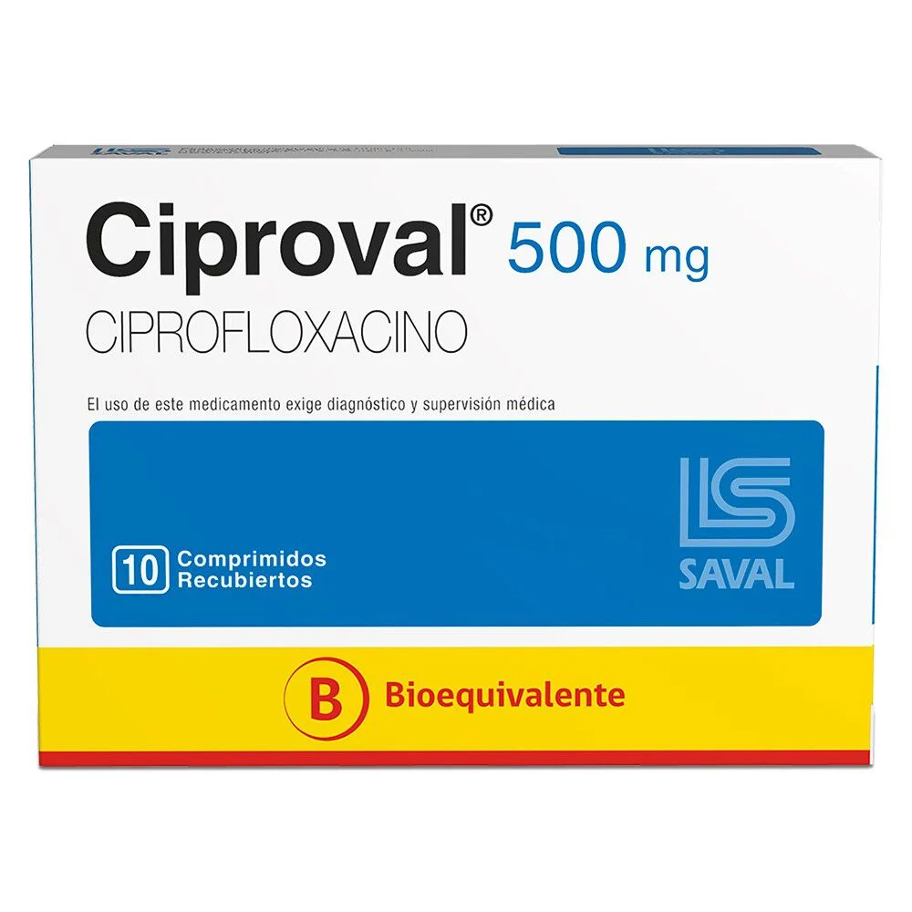 Ciproval 500 mg x 10 Comprimidos - Ciprofloxacino