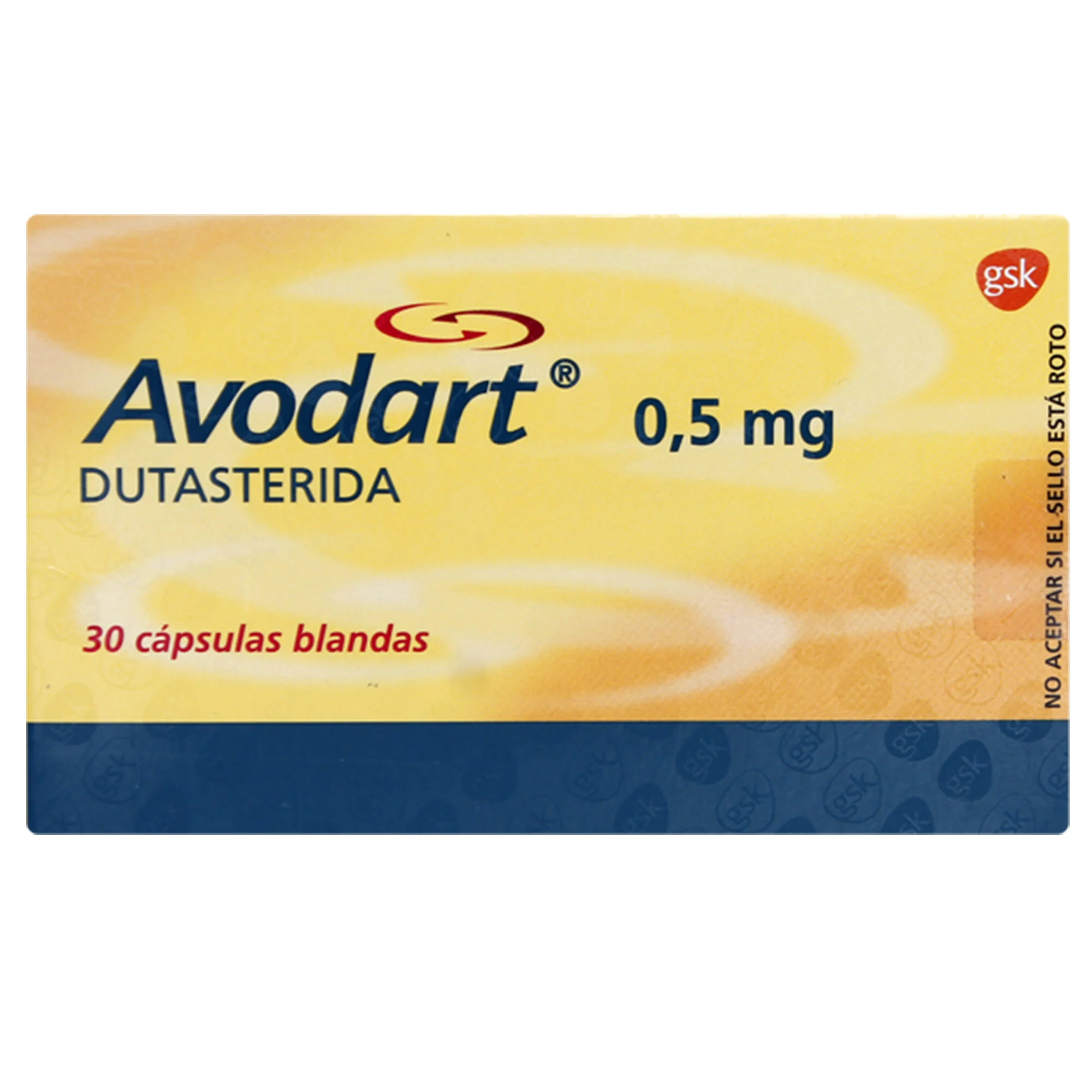 Avodart 0.5 mg x 30 Cápsulas Blandas - Dutasterida