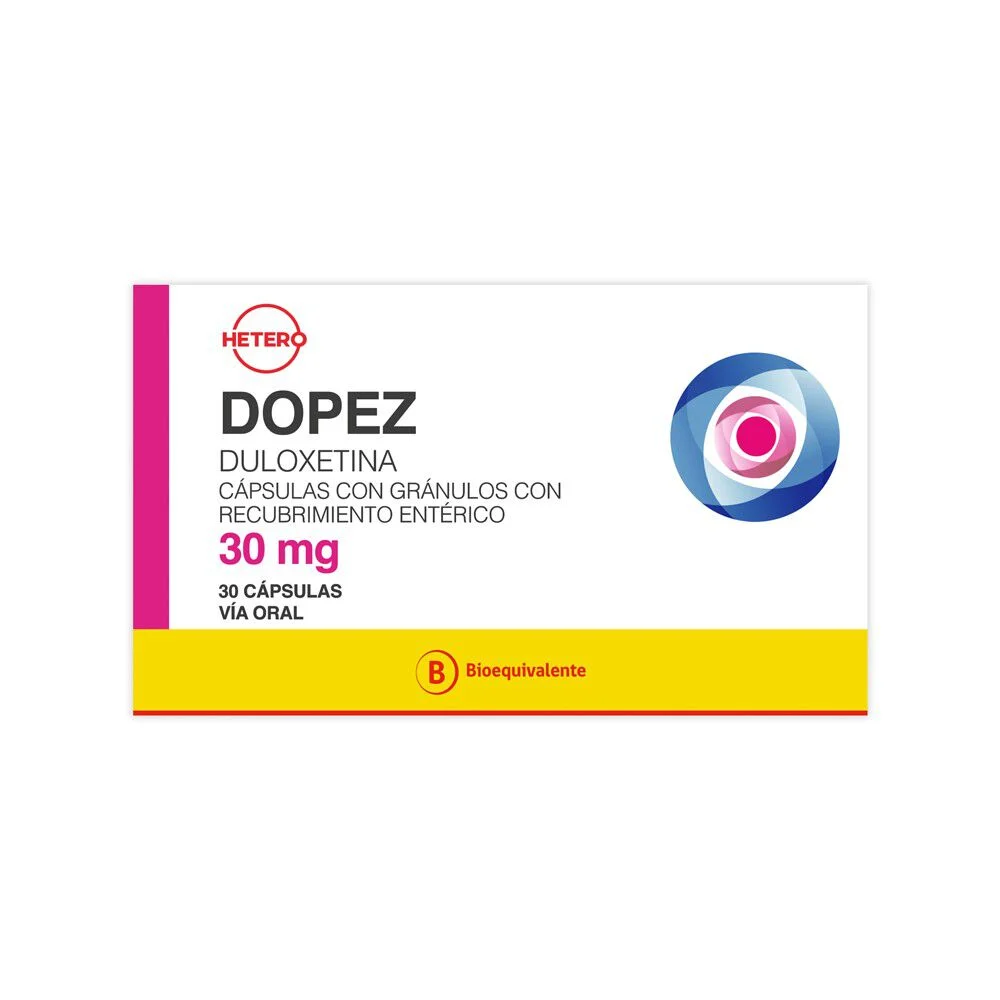 Dopez 30 mg 30 Cápsulas - Duloxetina