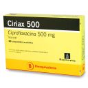 Ciriax Ciprofloxacino 500 mg x 10 Comprimidos Recubiertos