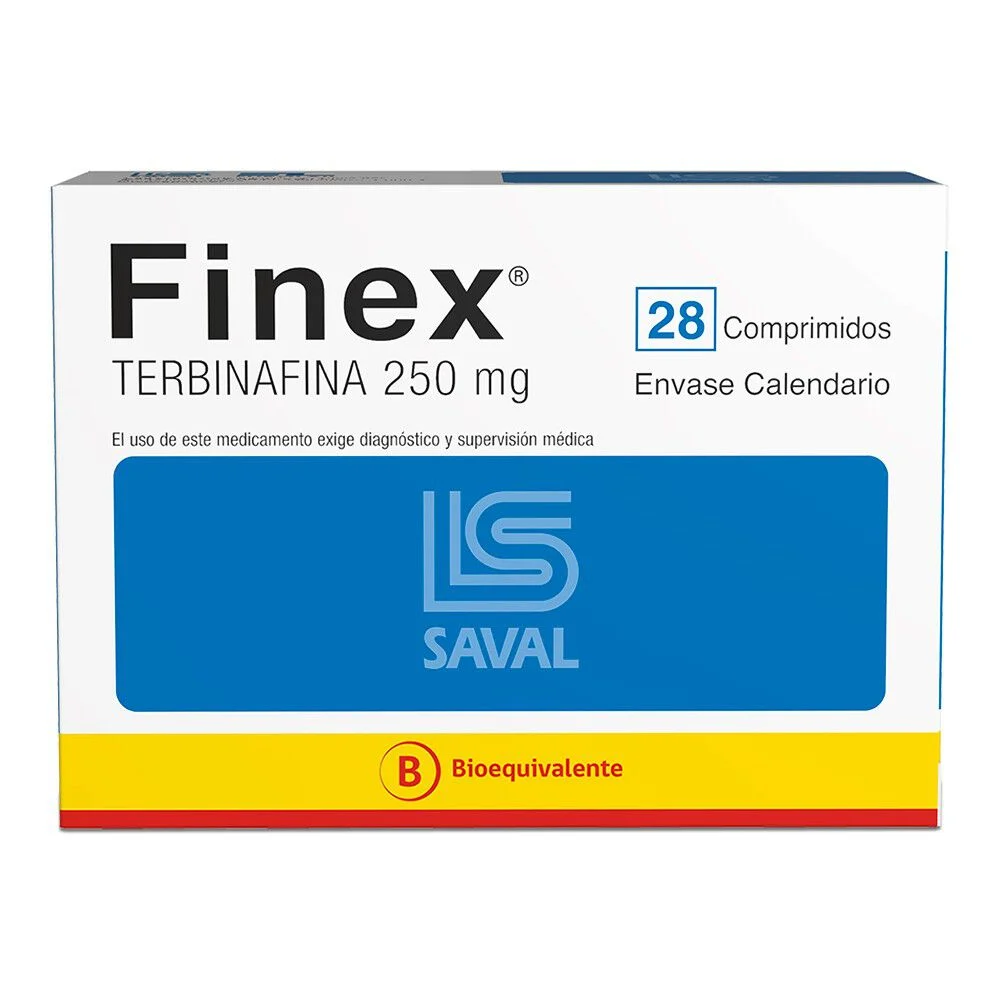 Finex 250 mg x 28 Comprimidos - Terbinafina